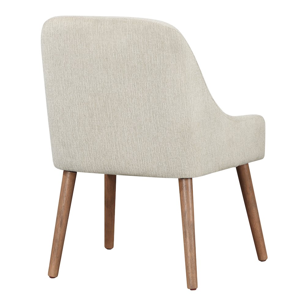 Kaylen Dining Chair 2-Pack in Linen Fabric with Medium Oak Legs. Picture 6