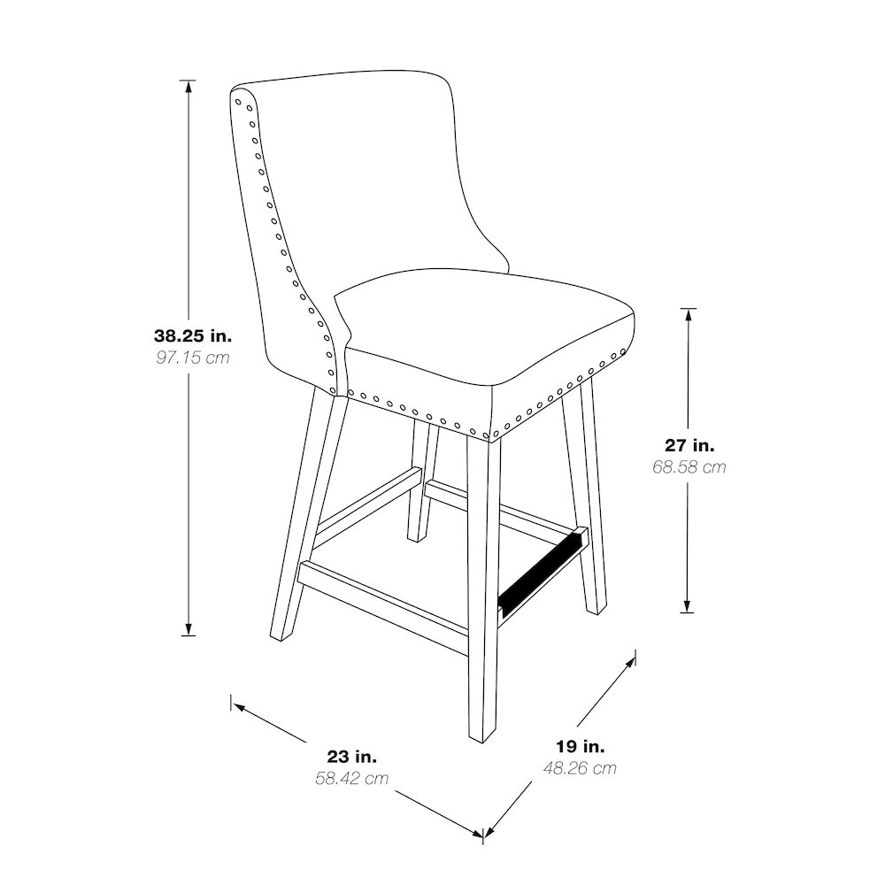 Granville 26" Swivel Counter Stool with Grey Legs in Wheat Fabric. Picture 9