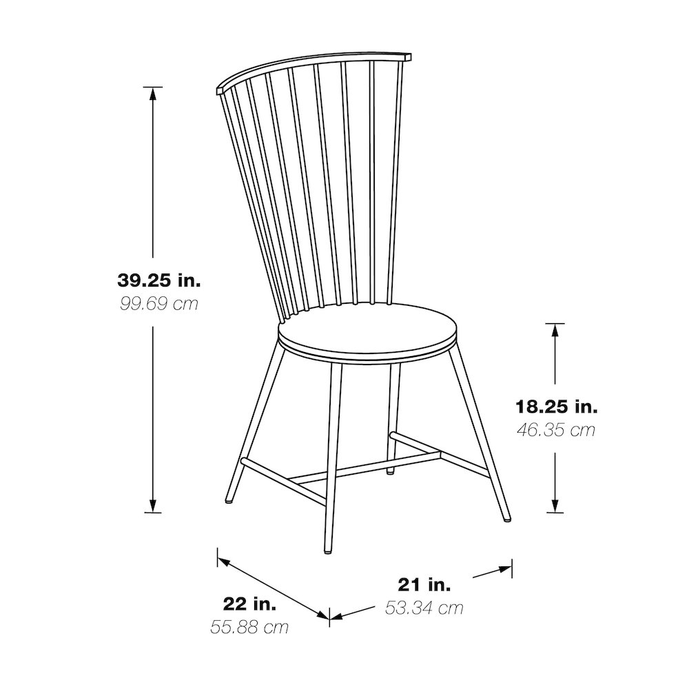 Bryce Dining Chair with Black Finish, BRY6519-3. Picture 4