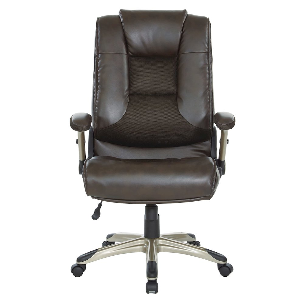 Exec Bonded Lthr Office Chair, Espresso / Cocoa. Picture 4