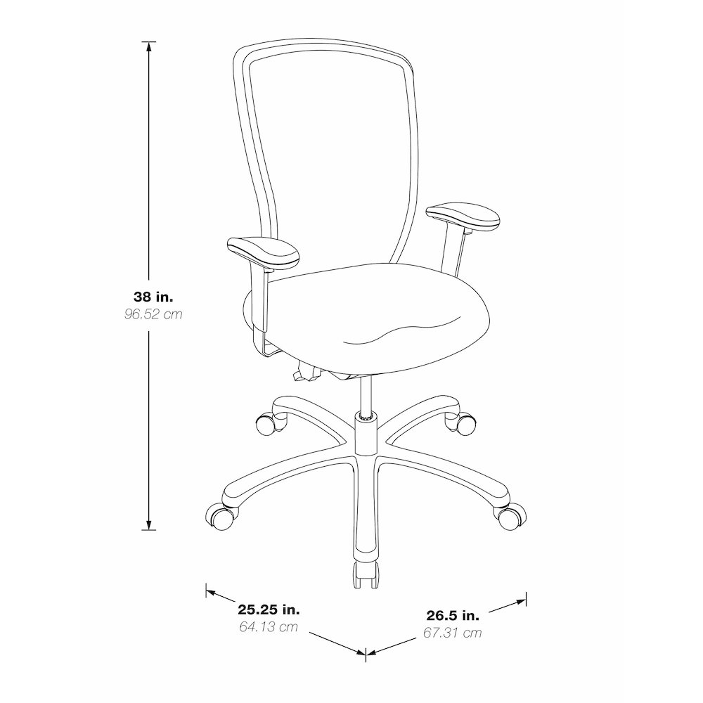 ProGrid High Back Chair in Dillon Black, 97720-R107. Picture 9