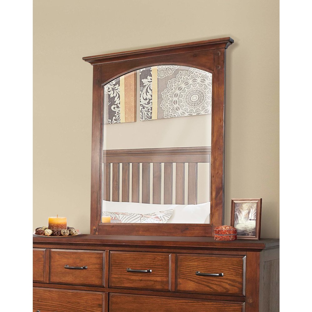 Modern Mission Mirror in Vintage Oak Finish, BP-4201-03K. Picture 5