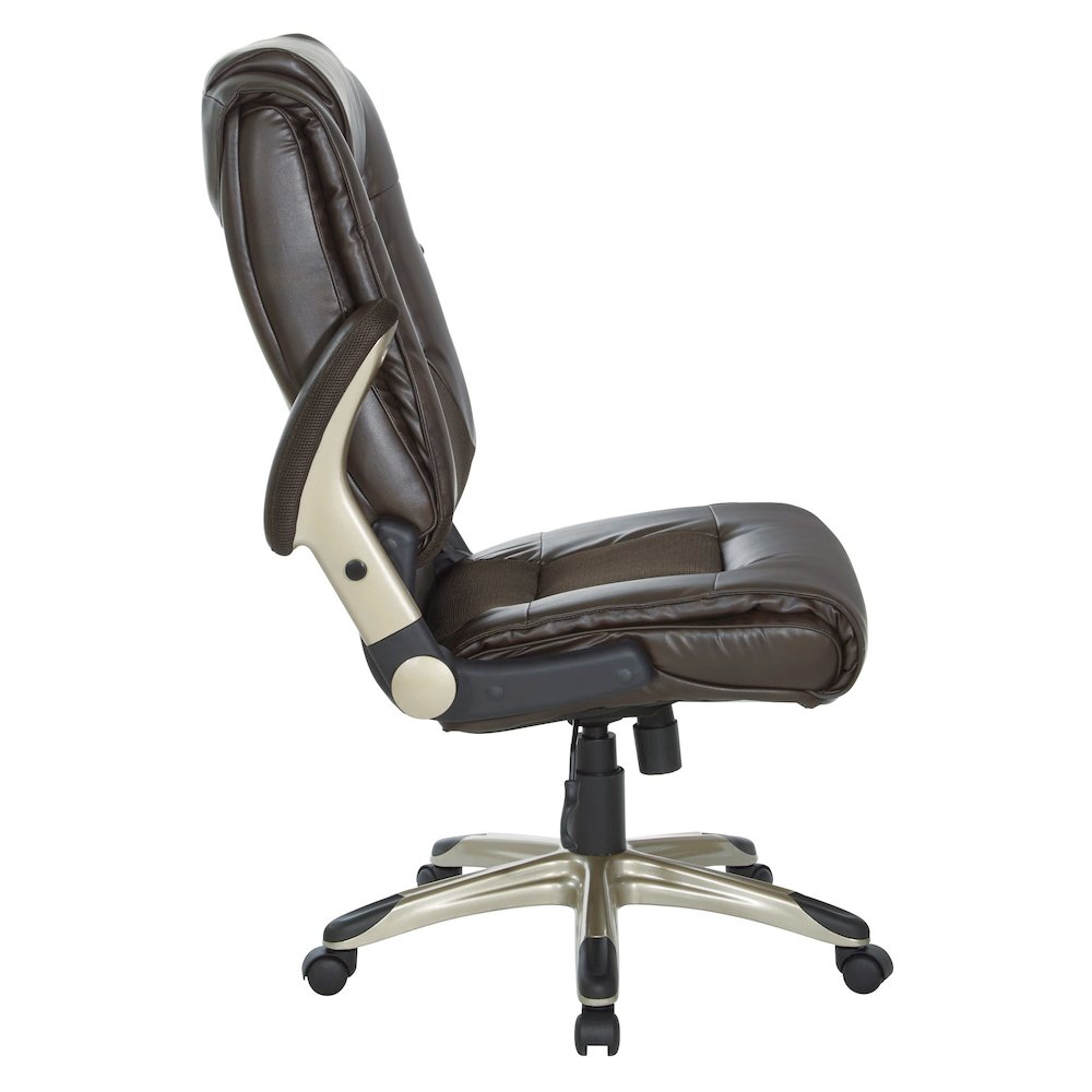Exec Bonded Lthr Office Chair, Espresso / Cocoa. Picture 7