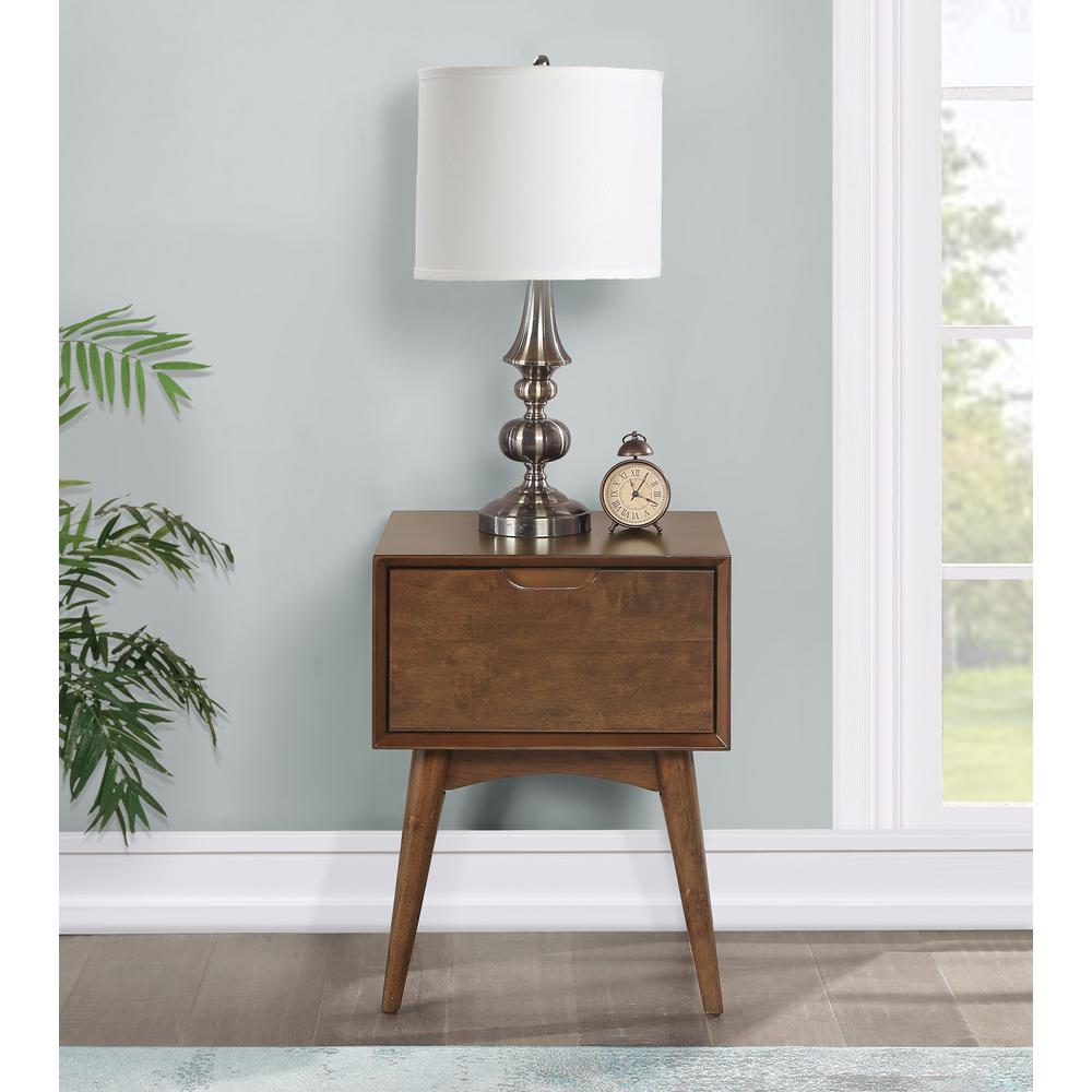 Copenhagen Accent Table with Drawer, Walnut. Picture 9