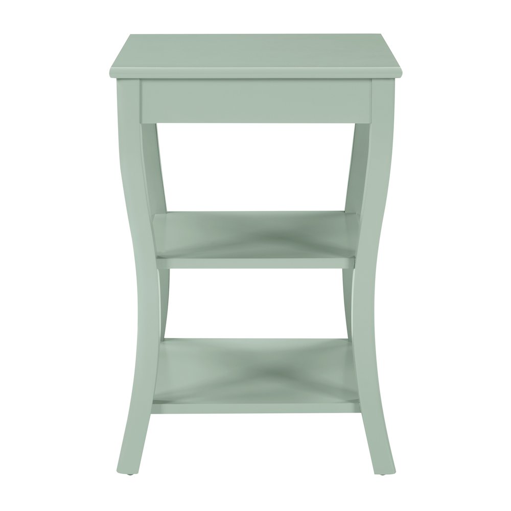 Golden Side Table in Sage Green Wood Finish. Picture 4