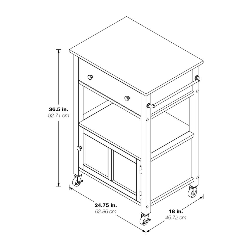 Fairfax Kitchen Cart Grey. Picture 6