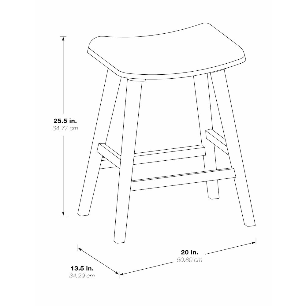 Coley 24" Saddle Stool 2-Pack with Navy Fabric Seat and White Wash Frame. Picture 6