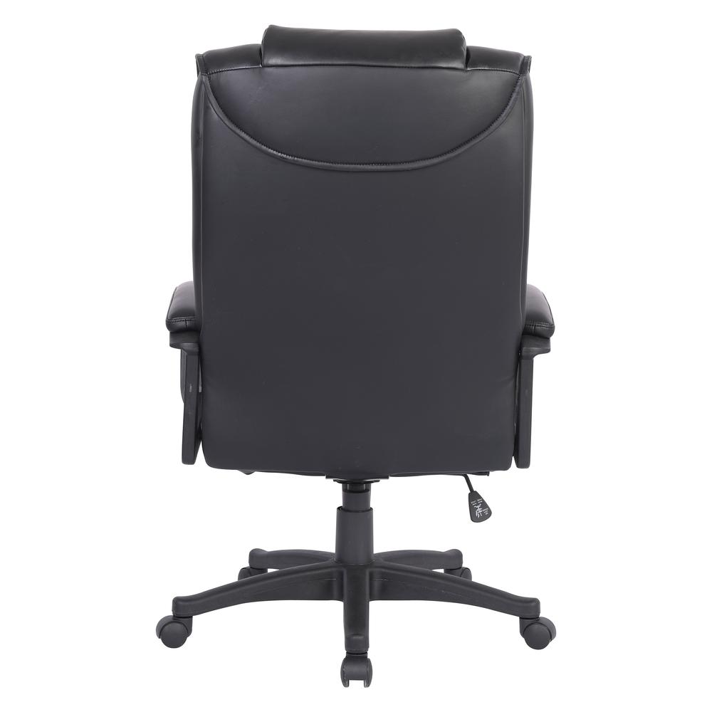 High Back Bonded Lthr Chair, Black. Picture 6