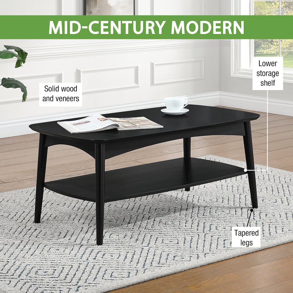 Copenhagen Coffee Table in Black Finish. Picture 11