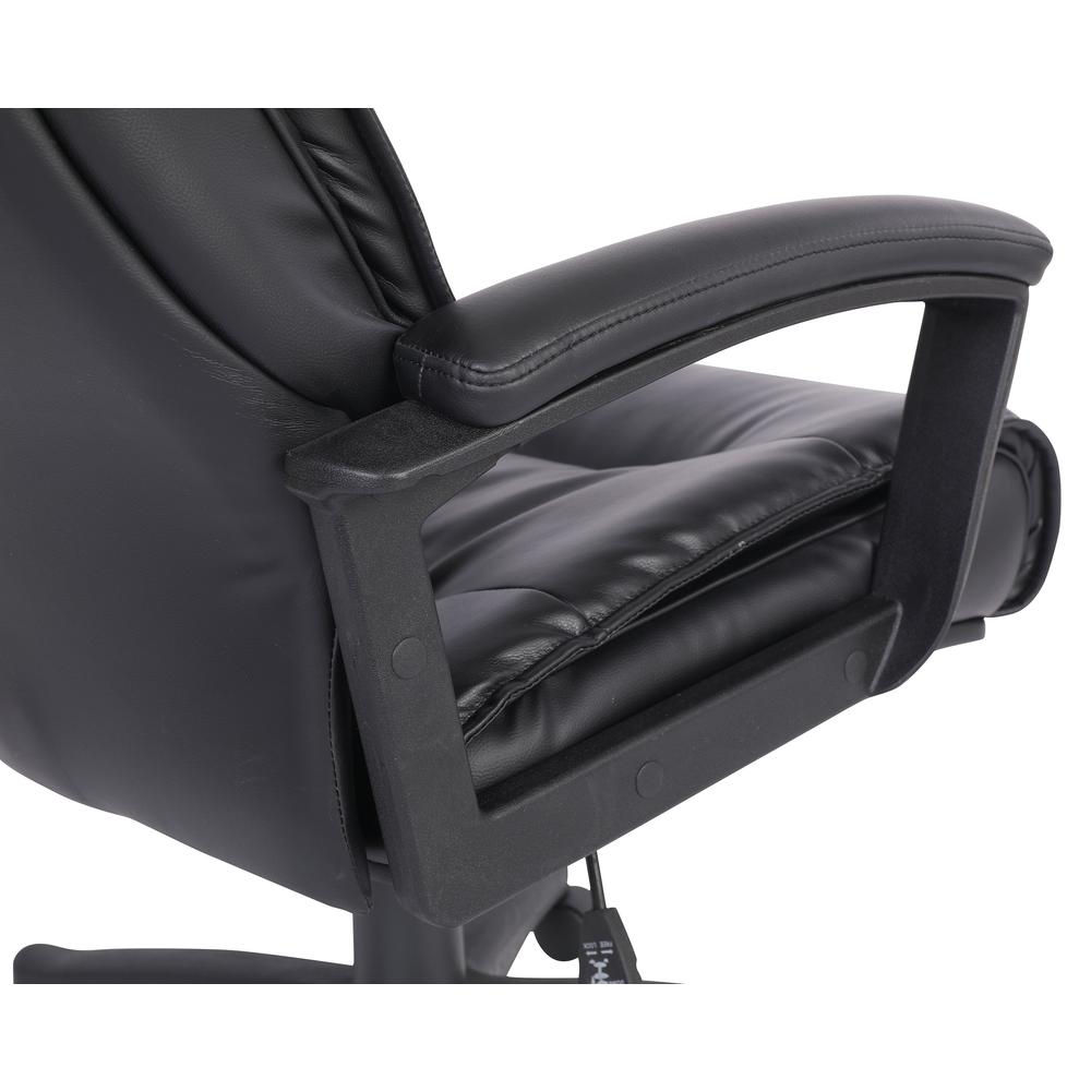 High Back Bonded Lthr Chair, Black. Picture 10