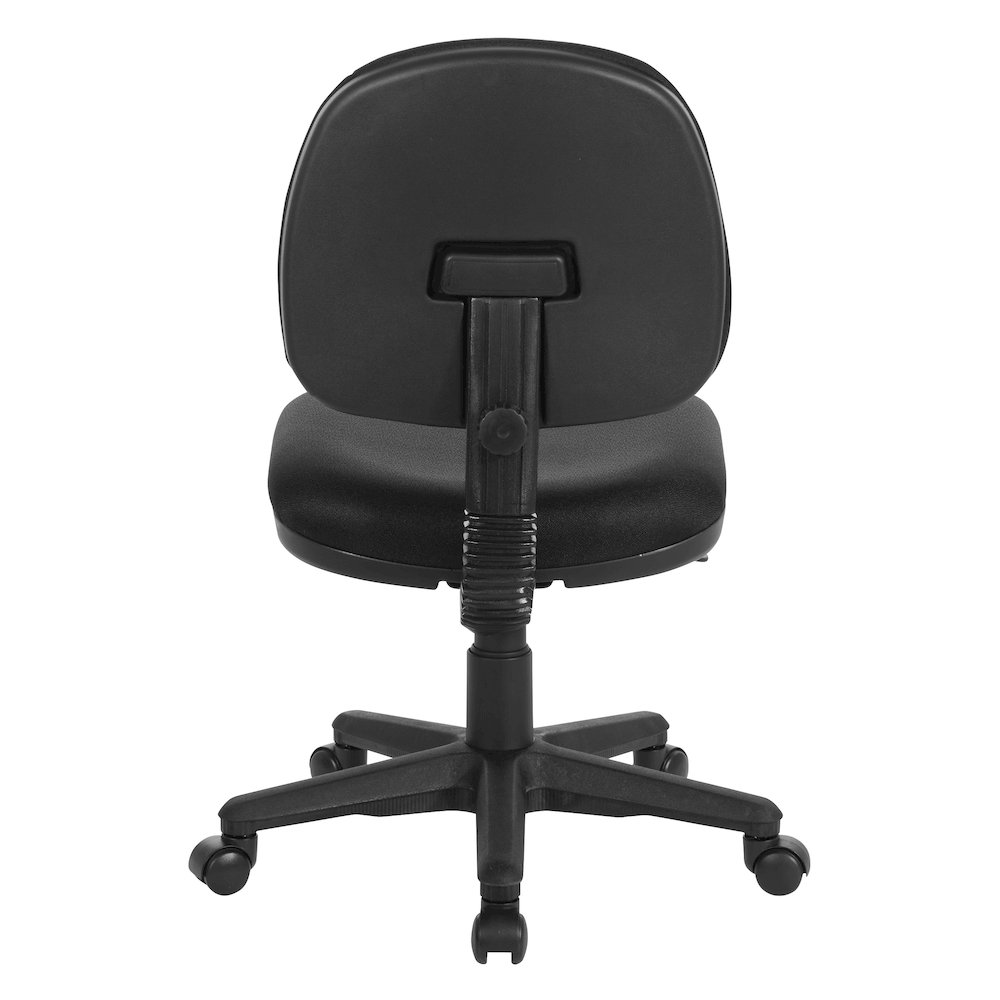 Sculptured Task Chair With Thick Padded Seat and Back in Icon black Fabric. Picture 5