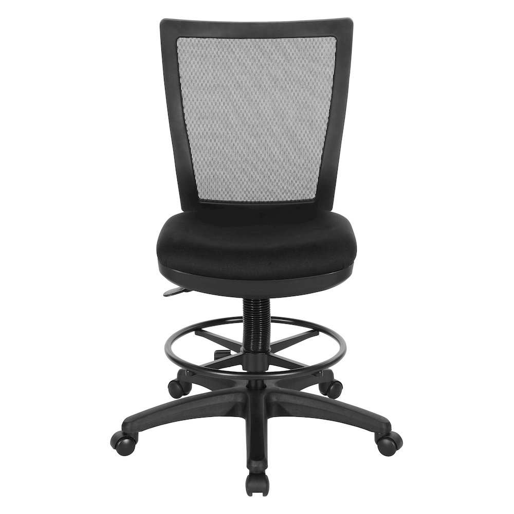 Soft PU Padded Back Frame with Breathable ProGrid Mesh Back Drafting Chair. Picture 3