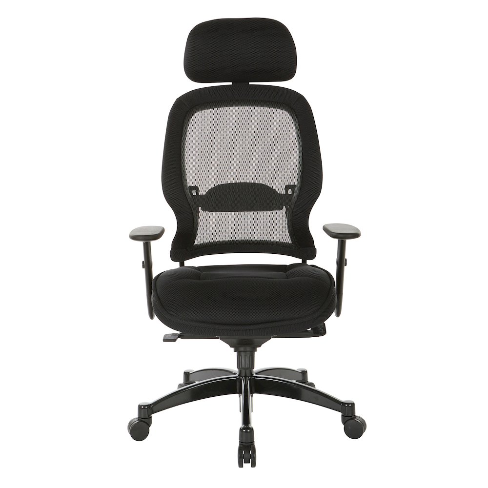 Professional Deluxe Black Breathable Mesh Back Chair. Picture 4