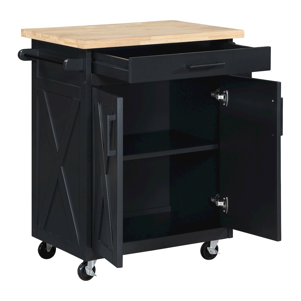 Bolten Kitchen Cart in Black Finish. Picture 7