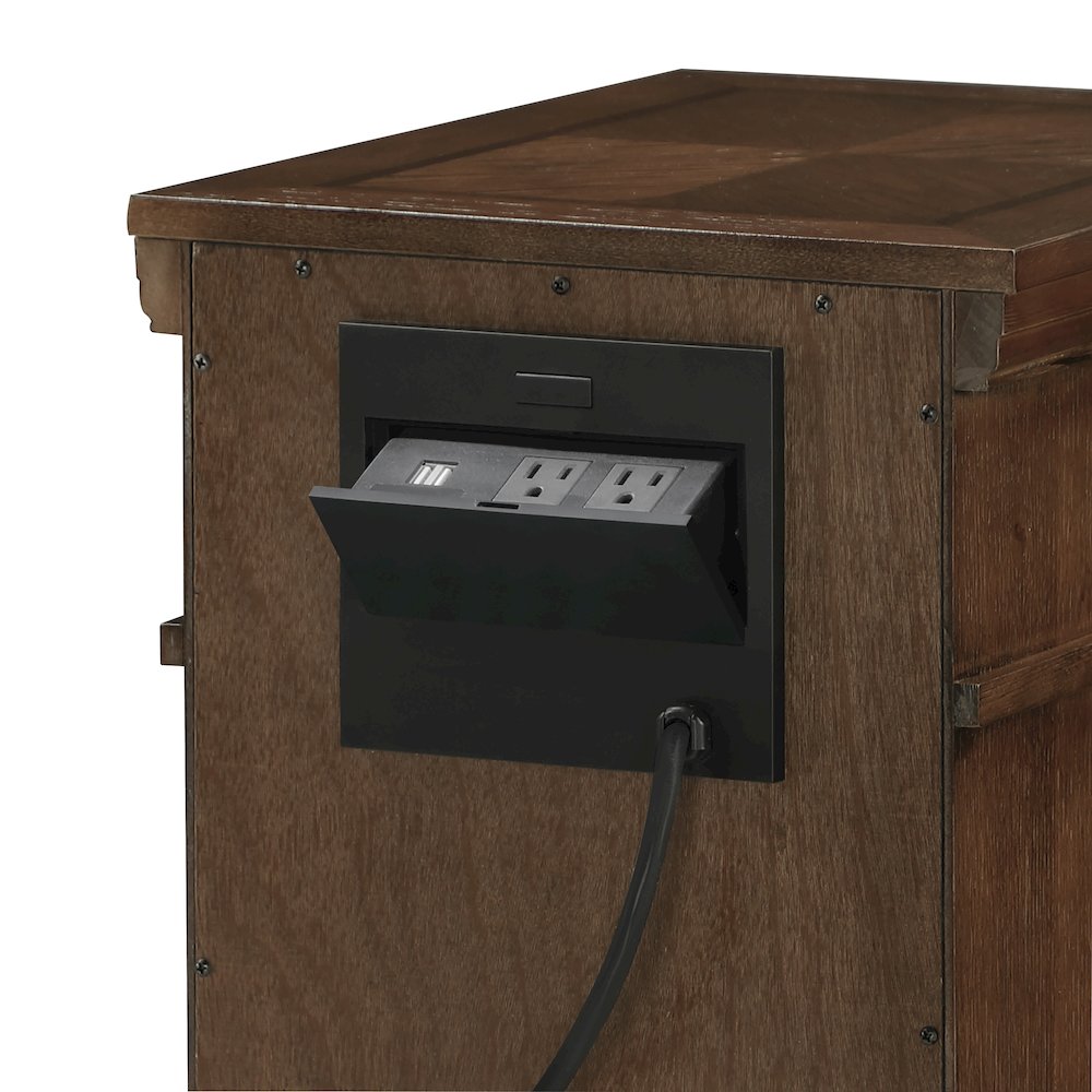 Chair Side Table with Power. Picture 11