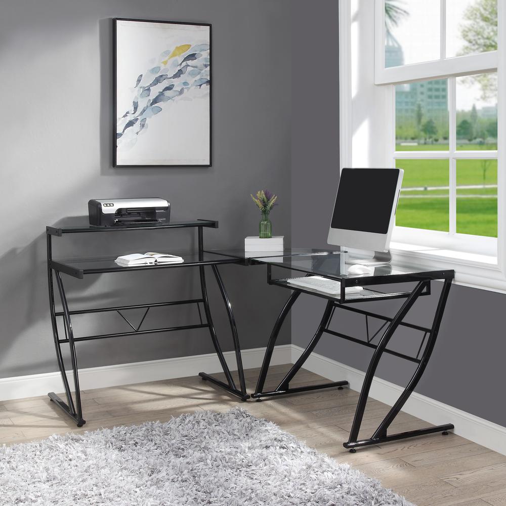 Constellation L Shaped Home Office Gaming Editing Desk, CSN6024GLD. Picture 5