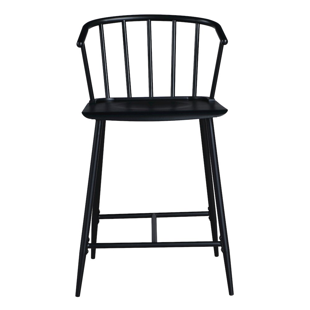Lincoln All Metal Counter Stool in Black Finish. Picture 2