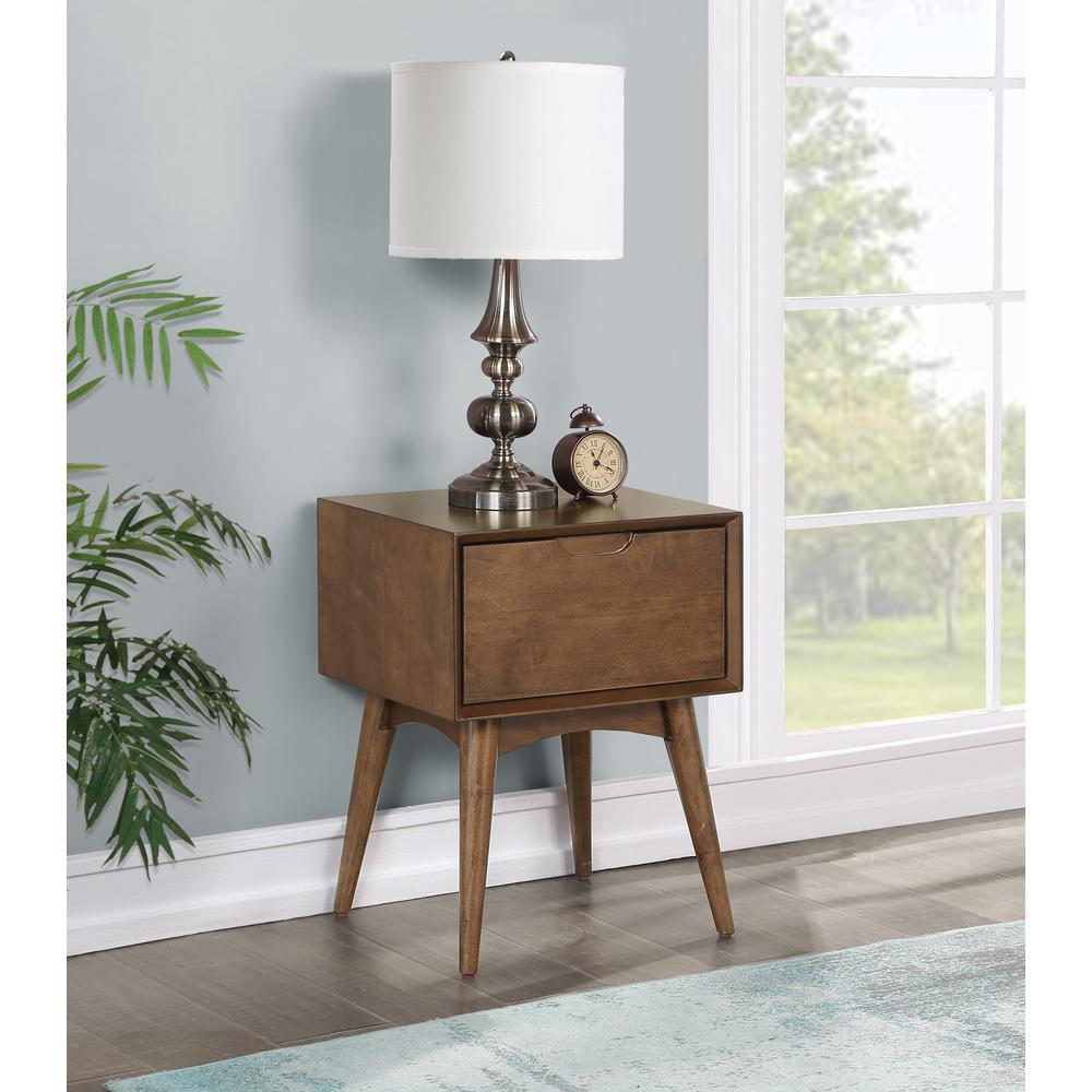 Copenhagen Accent Table with Drawer, Walnut. Picture 8