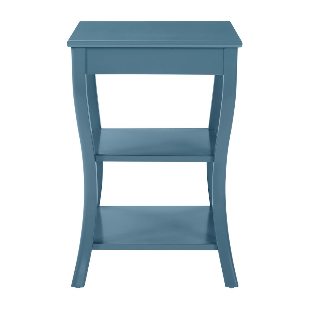 Golden Side Table in Blue Wood Finish. Picture 4