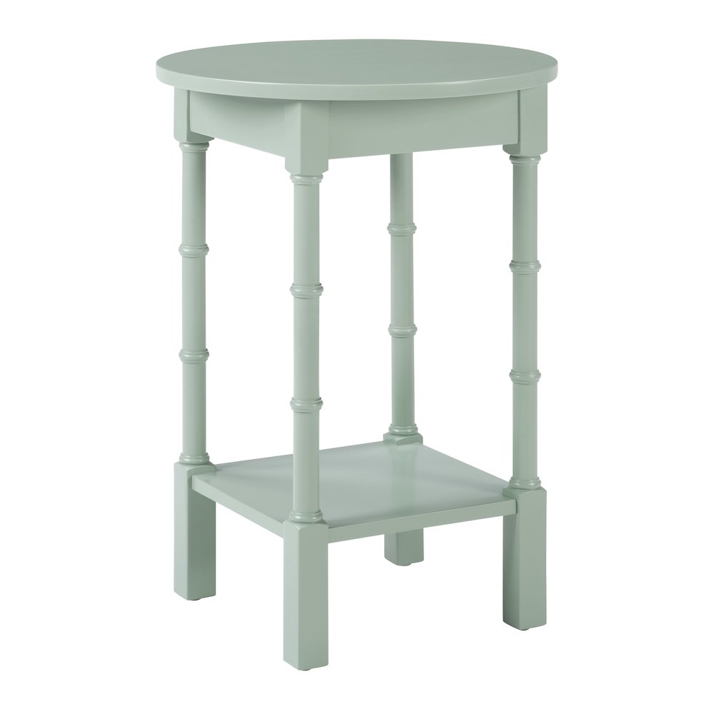 Golden Side Table in Sage Green Wood Finish. Picture 5