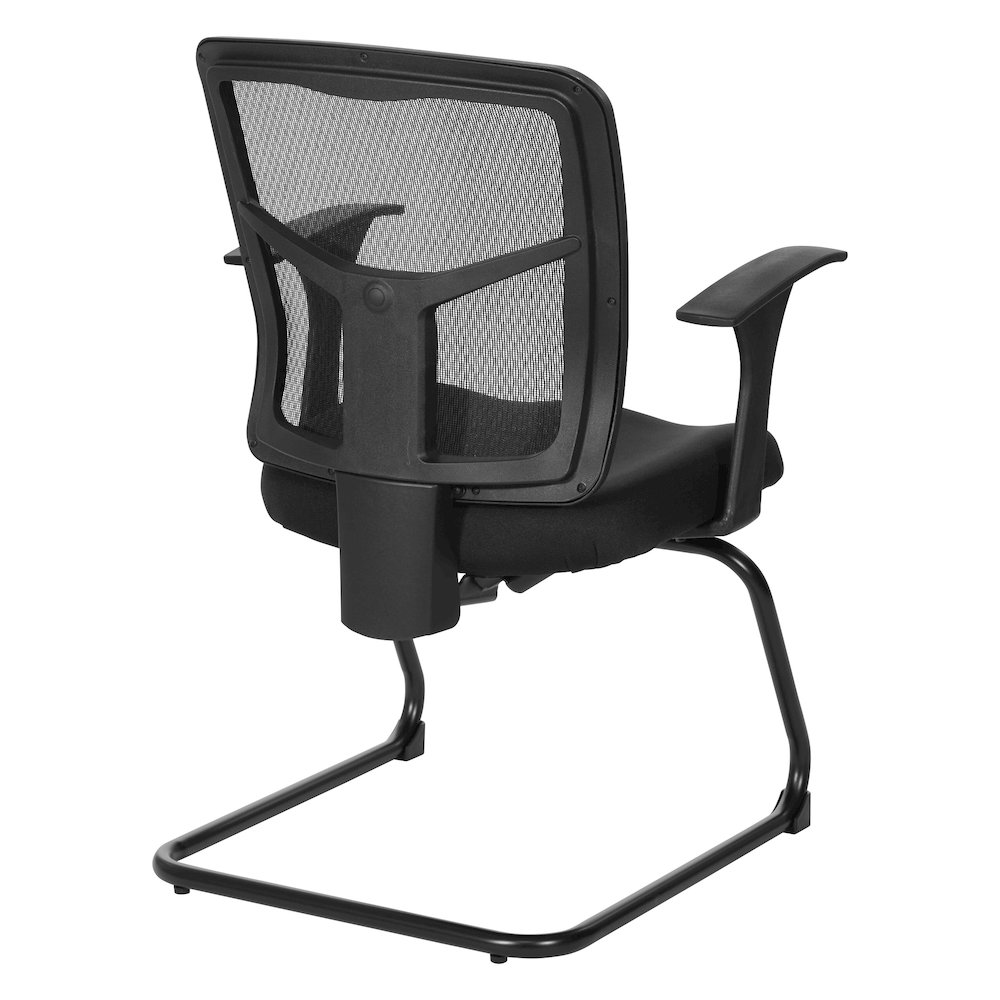 ProGrid Mesh Back Visitor’s Chair in FreeFlex Coal Fabric with Arms. Picture 5