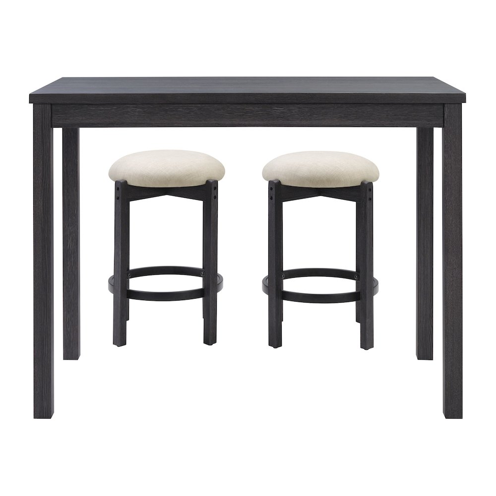 Melissa 3-PC  Counter Height Table Dining Set with Power, 2 Stools. Picture 7