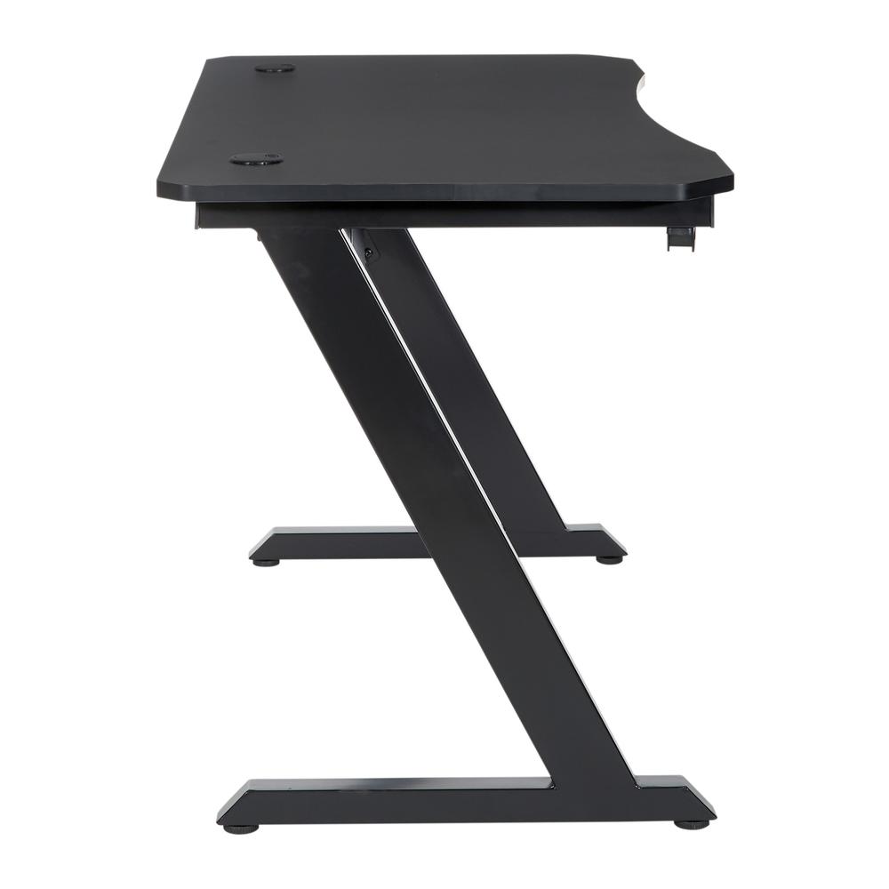 Ghost Battlestation Gaming Desk in Matte Black Top and Black Legs, GST25-BLK. Picture 4