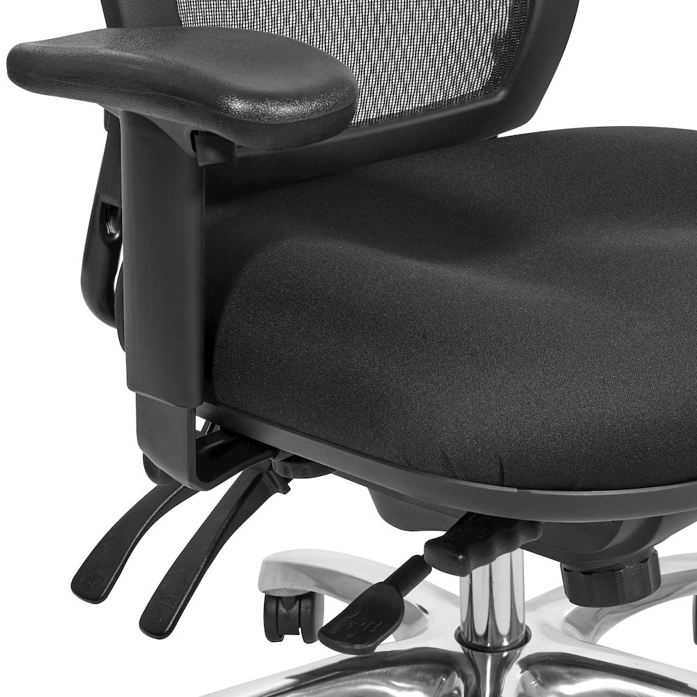 Task Chair Mesh Back in Coal Freeflex Fabric Seat Multi Function Mechanism. Picture 8