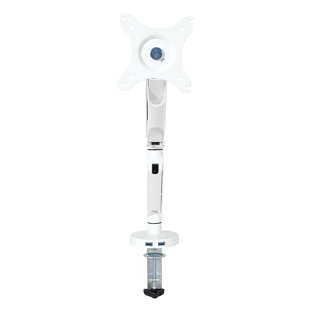 Single Monitor Arm with Dual USB 3.0 Port in White Finish, A2MAS1730-WH. Picture 3