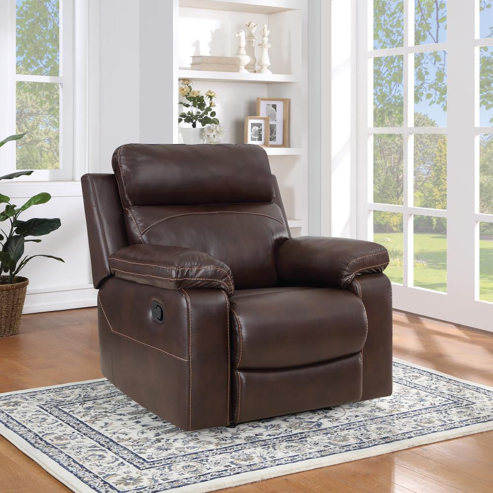 Bryson Recliner With Espresso Faux Leather, BYS-BPU1. Picture 5