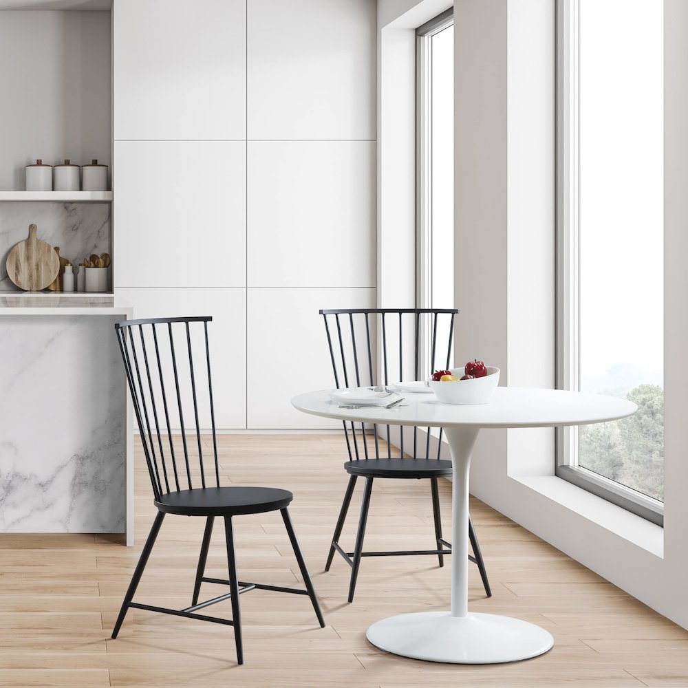 Bryce Dining Chair with Black Finish, BRY6519-3. Picture 2