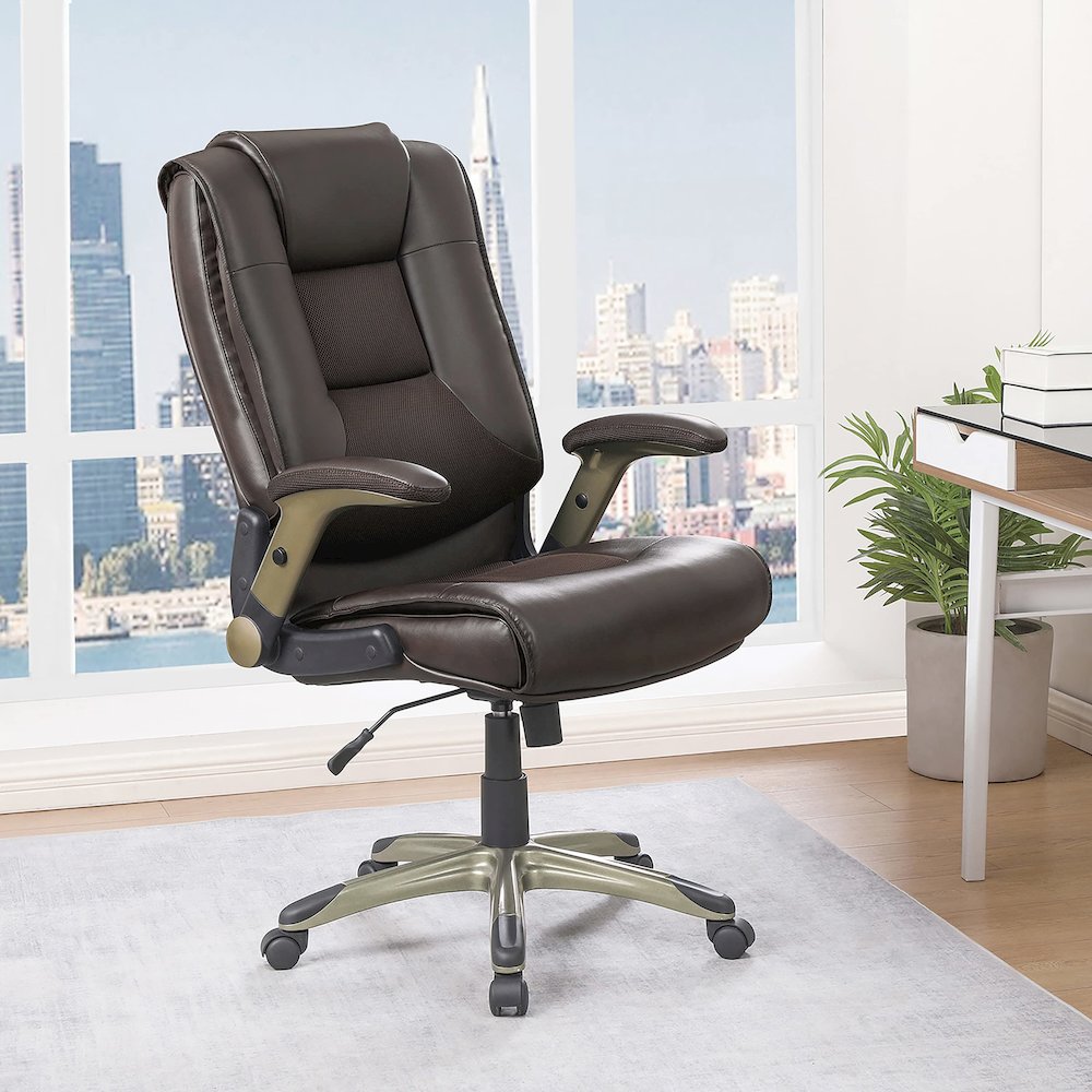 Exec Bonded Lthr Office Chair, Espresso / Cocoa. Picture 2