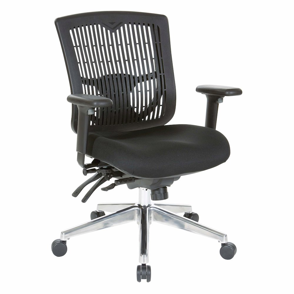 Contoured Black Plastic Back Manager's Chair , 97898CBK-30. Picture 1