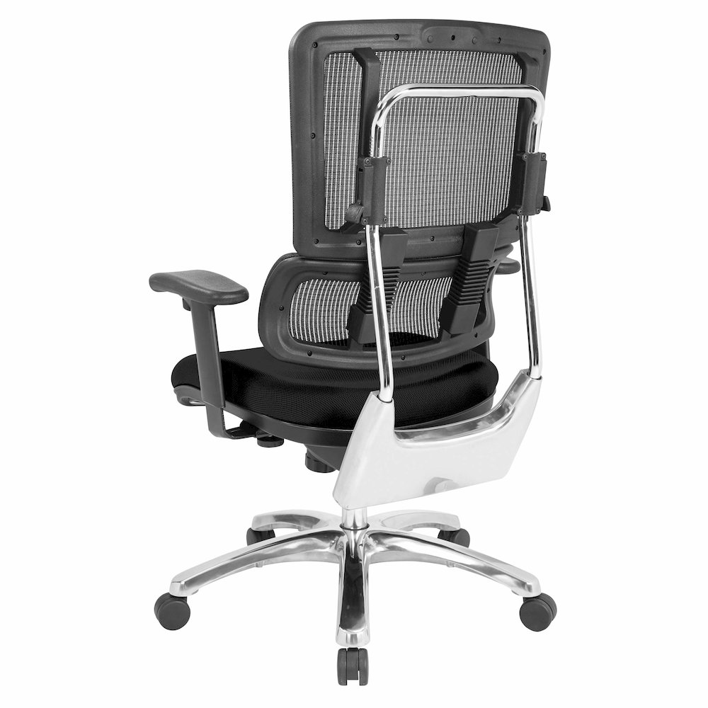 Vertical Black Mesh Back Chair. Picture 4