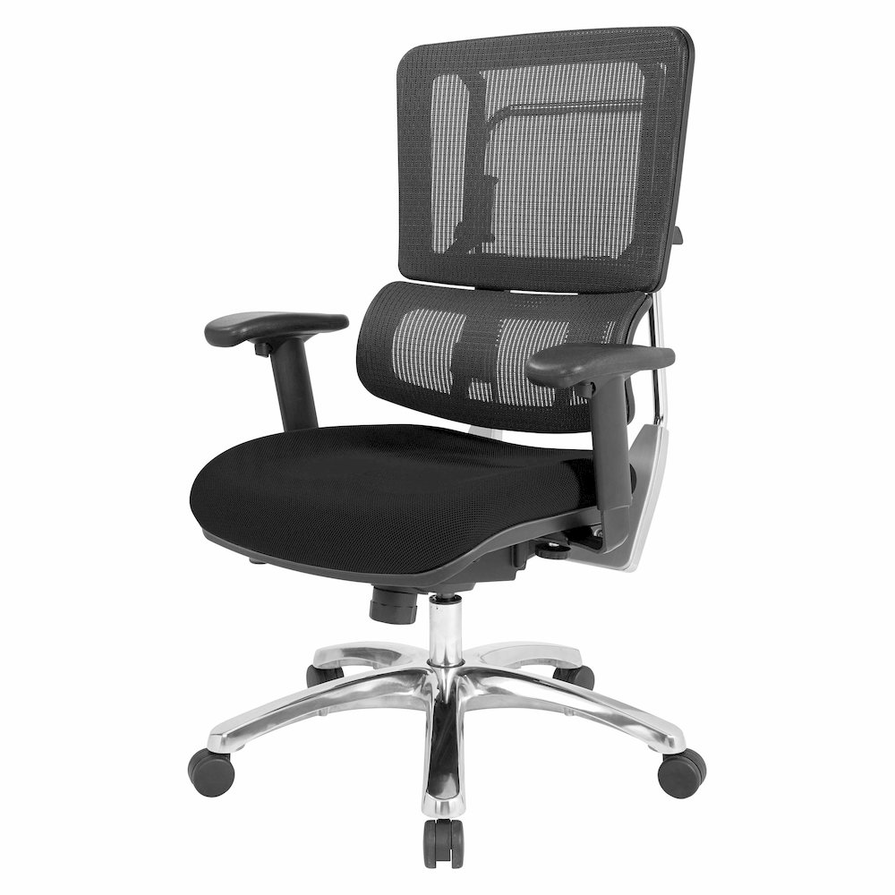 Vertical Black Mesh Back Chair. Picture 8