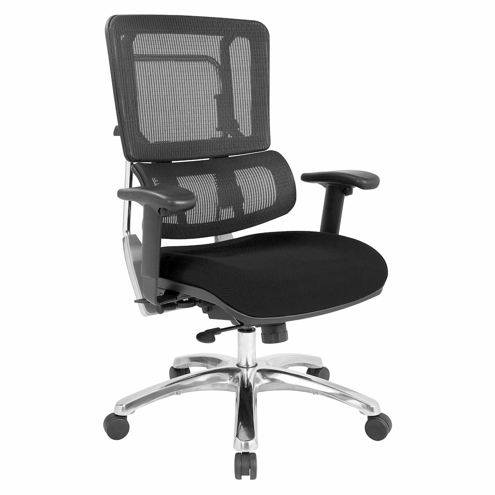 Vertical Black Mesh Back Chair. Picture 1