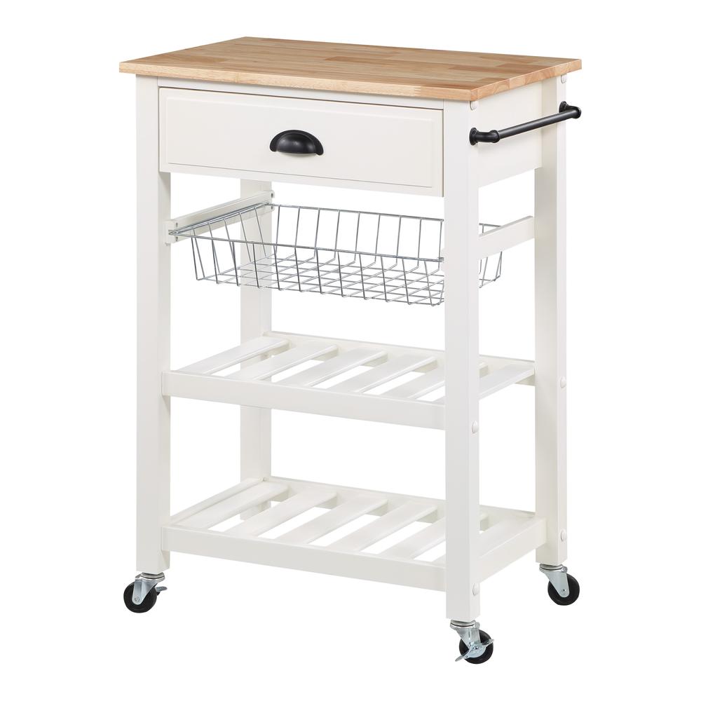 Hampton Kitchen Cart White. Picture 2