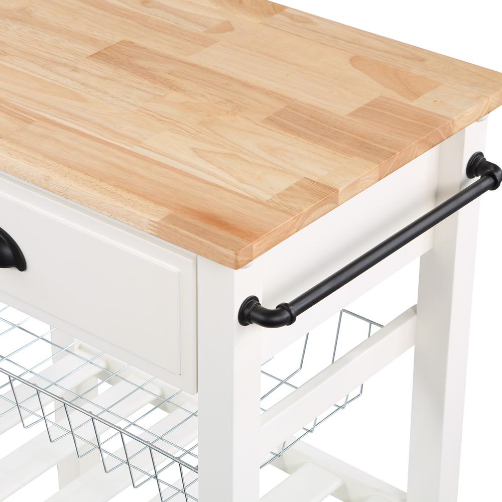 Hampton Kitchen Cart White. Picture 9