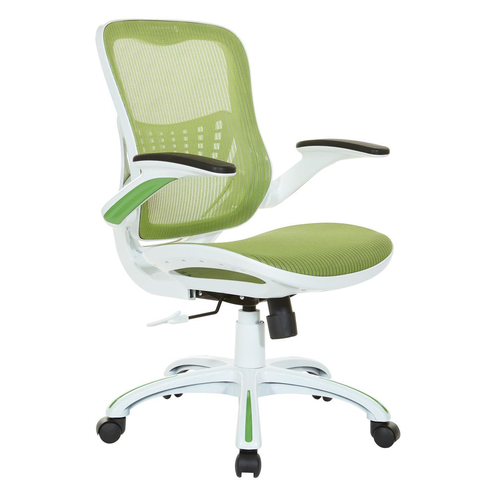 Riley Office Chair with Green Mesh, RLY26-GN. Picture 1