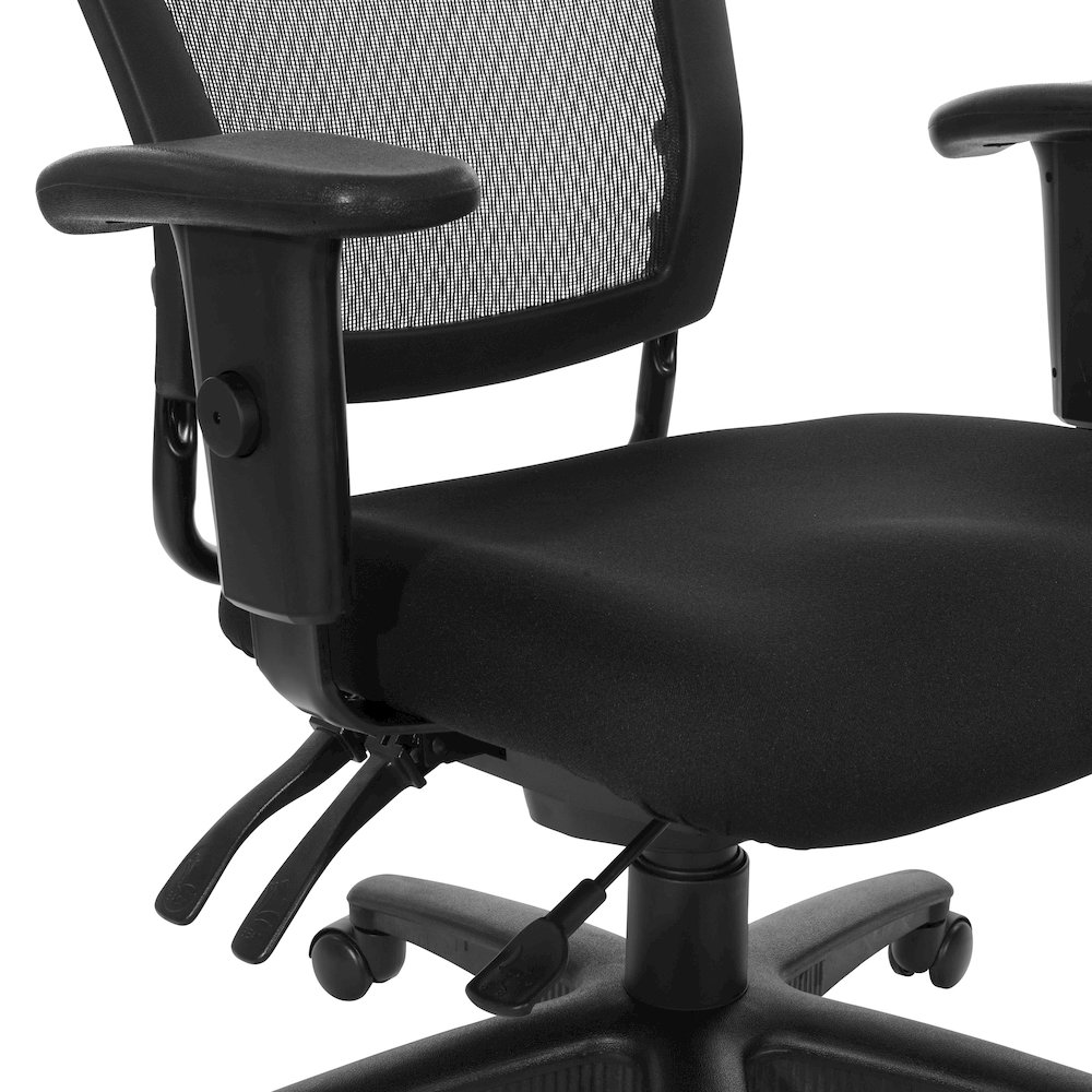 Soft Frame Task Chair Mesh Back in Coal Freeflex Fabric Seat in Black Base. Picture 7