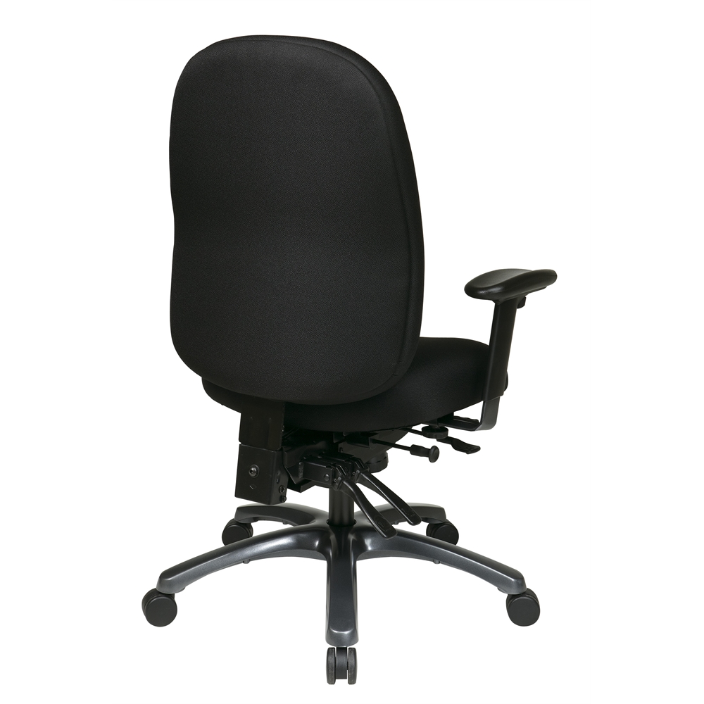 Multi-Function High Back Chair with Seat Slider and Titanium Finish Base. Picture 3