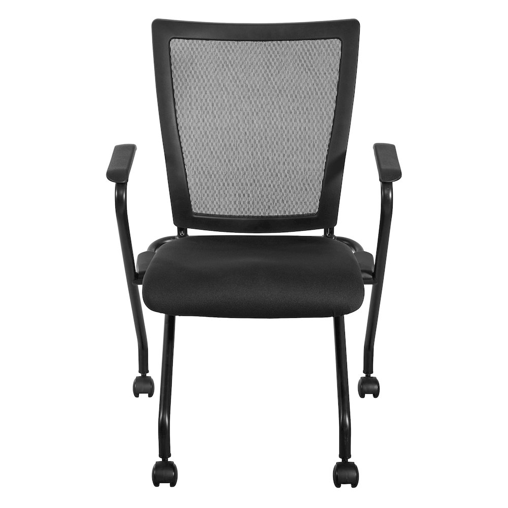 PU Padded Back Soft-Flex Frame with Breathable Progrid Mesh Back Folding Chair. Picture 4