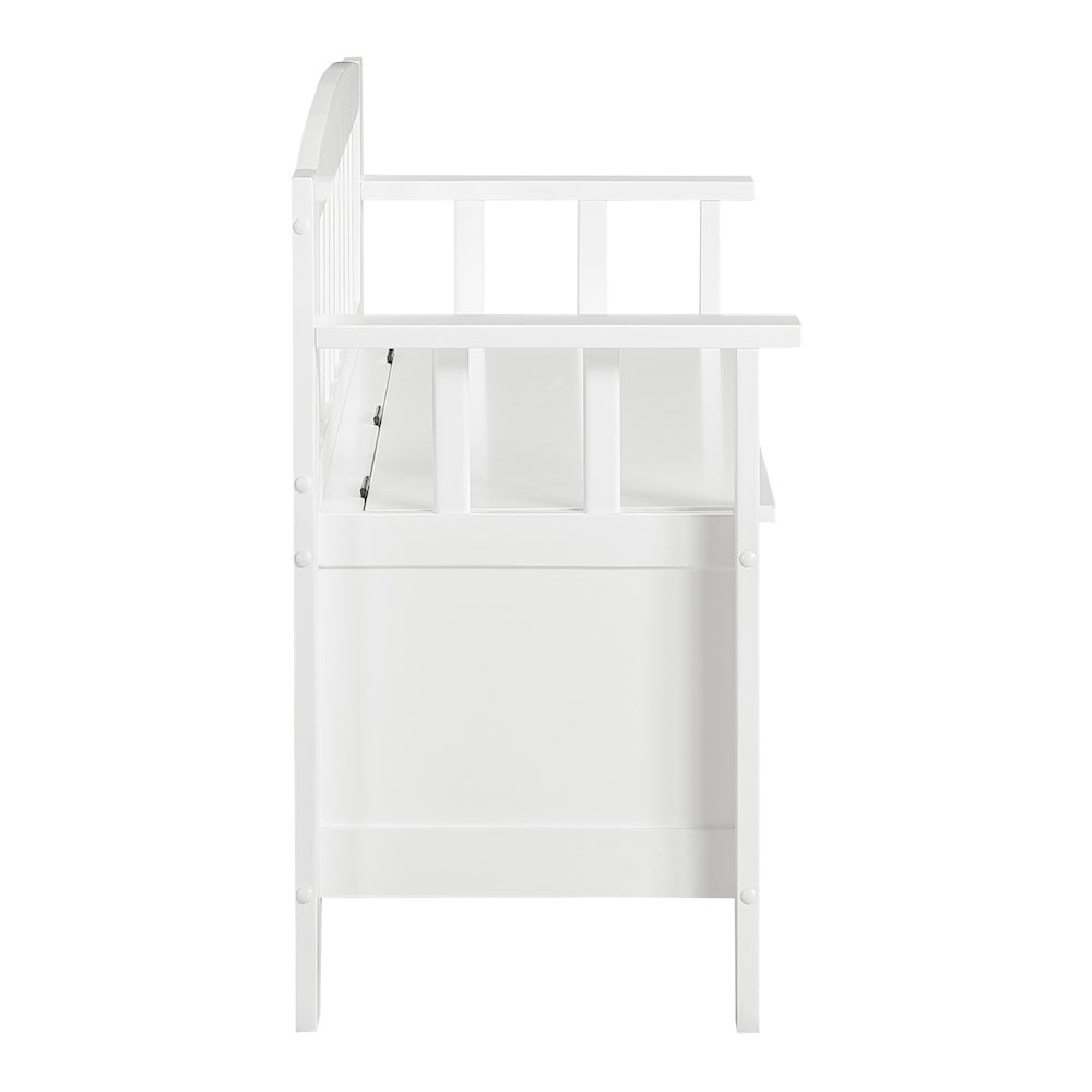 Metro Entry Way Bench with Sierra Snow White finish. Picture 4