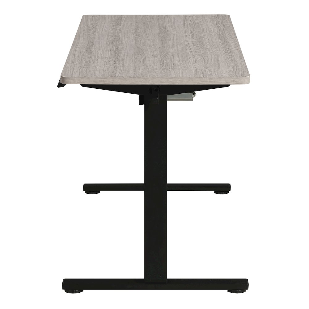 Primo 59"W Sit to Stand Electric Height Adjustable Desk With Light Grey Top. Picture 5