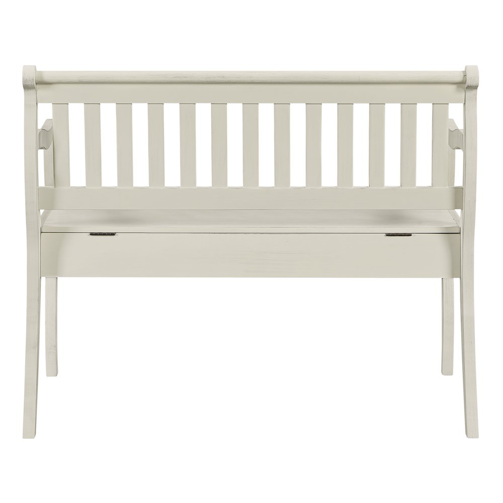Wakefield Entryway Storage Bench in White Finish. Picture 4