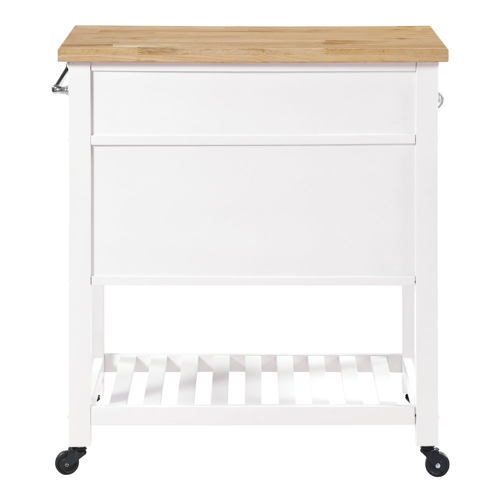 Stirling Kitchen Cart in White Finish. Picture 5