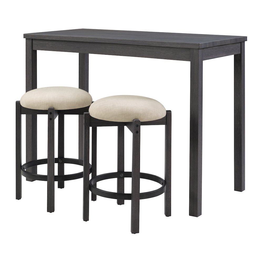 Melissa 3-PC  Counter Height Table Dining Set with Power, 2 Stools. Picture 2