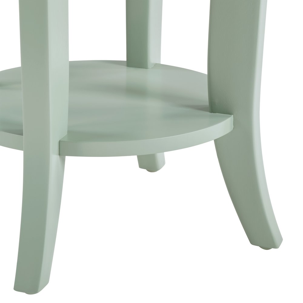 Golden Side Table in Sage Green Wood Finish. Picture 9