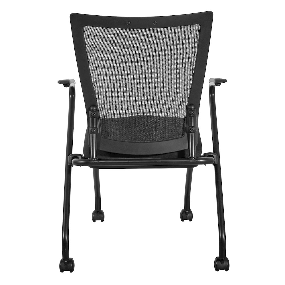 PU Padded Back Soft-Flex Frame with Breathable Progrid Mesh Back Folding Chair. Picture 7
