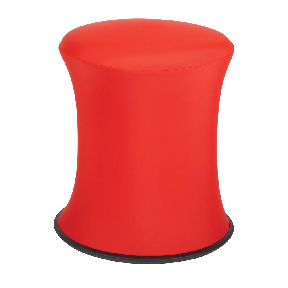 Active Height Stool with White Frame and Red Fabric 18"-26", ACT3020-9. Picture 1